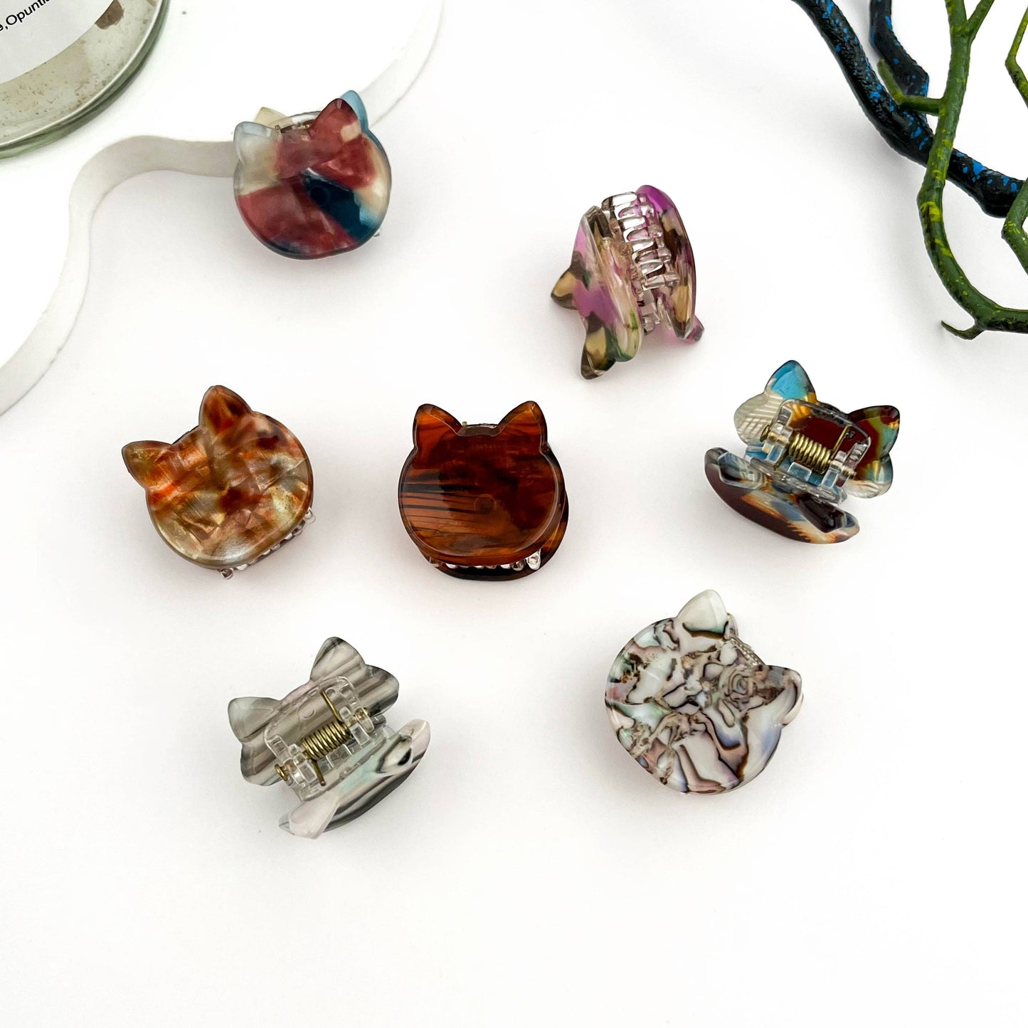 Mini Cat Hair Claw Clip