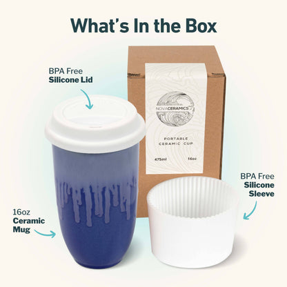 Neptune Ceramic 16 oz Travel Mug