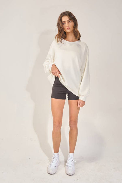 Bow-Back Oversized Sweatshirt