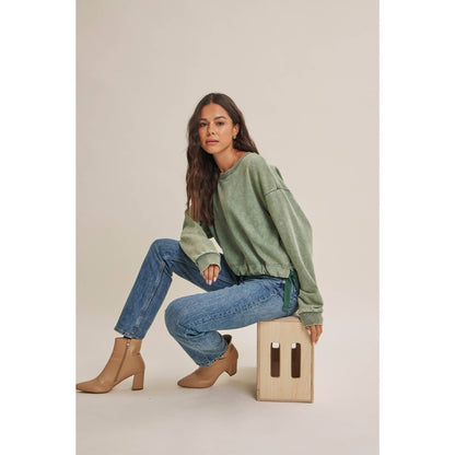 Soft Faded Mineral Wash Sweatshirt