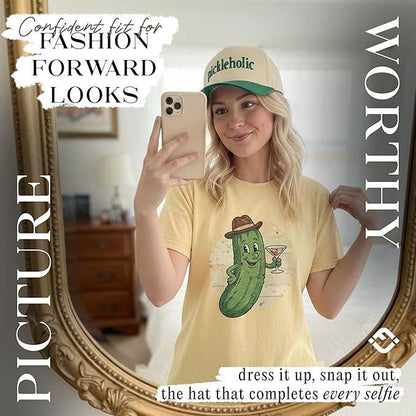 2-Tone Cap - Pickleholic - Kelly Green/Beige