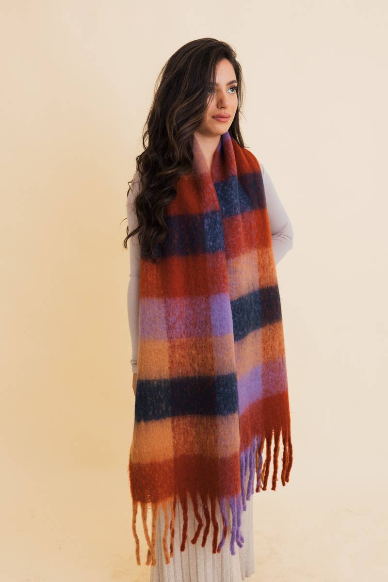 Cozy Breeze Oversized Fringe Scarf