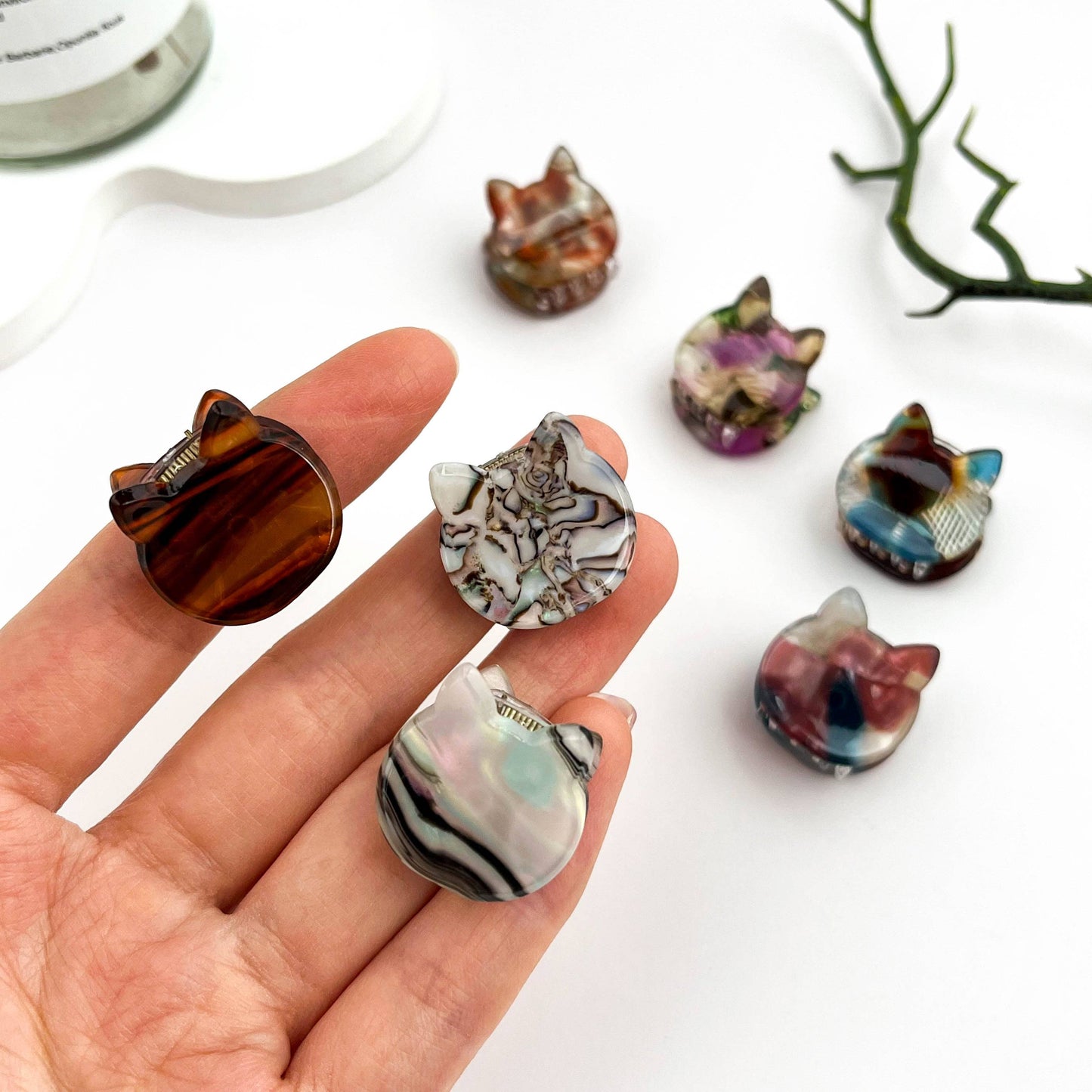 Mini Cat Hair Claw Clip
