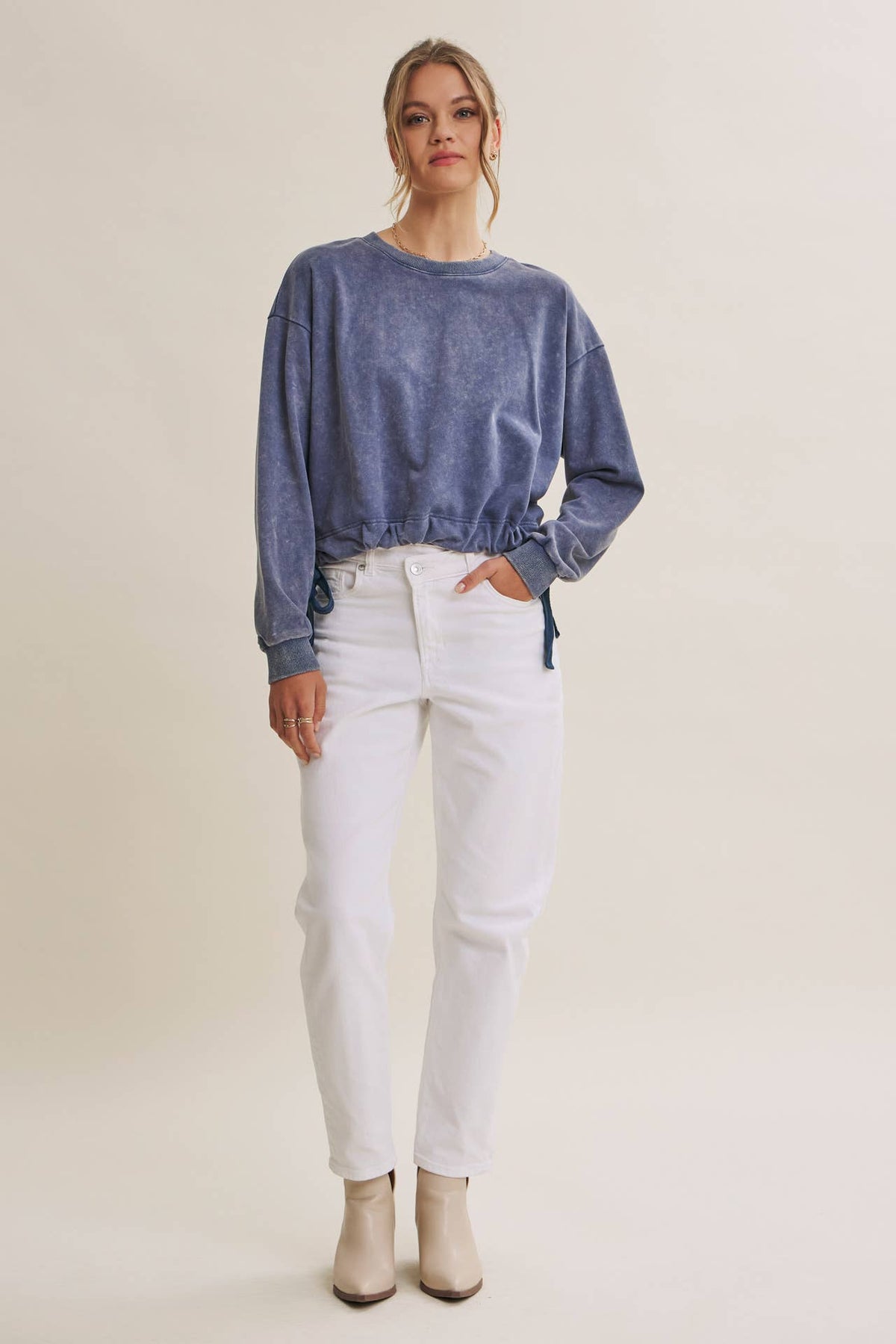Soft Faded Mineral Wash Sweatshirt