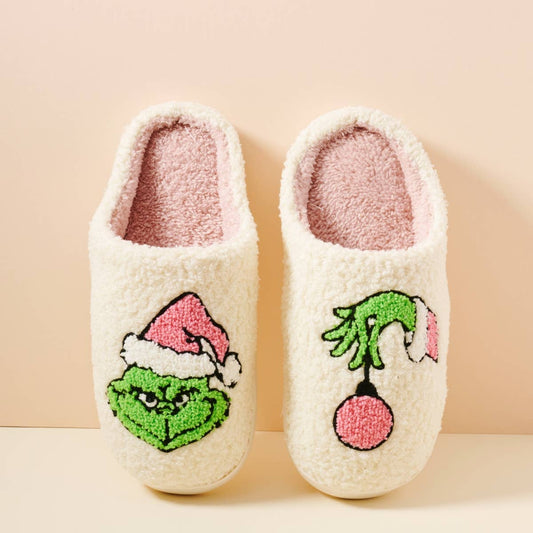 Christmas Grinch Home Slippers