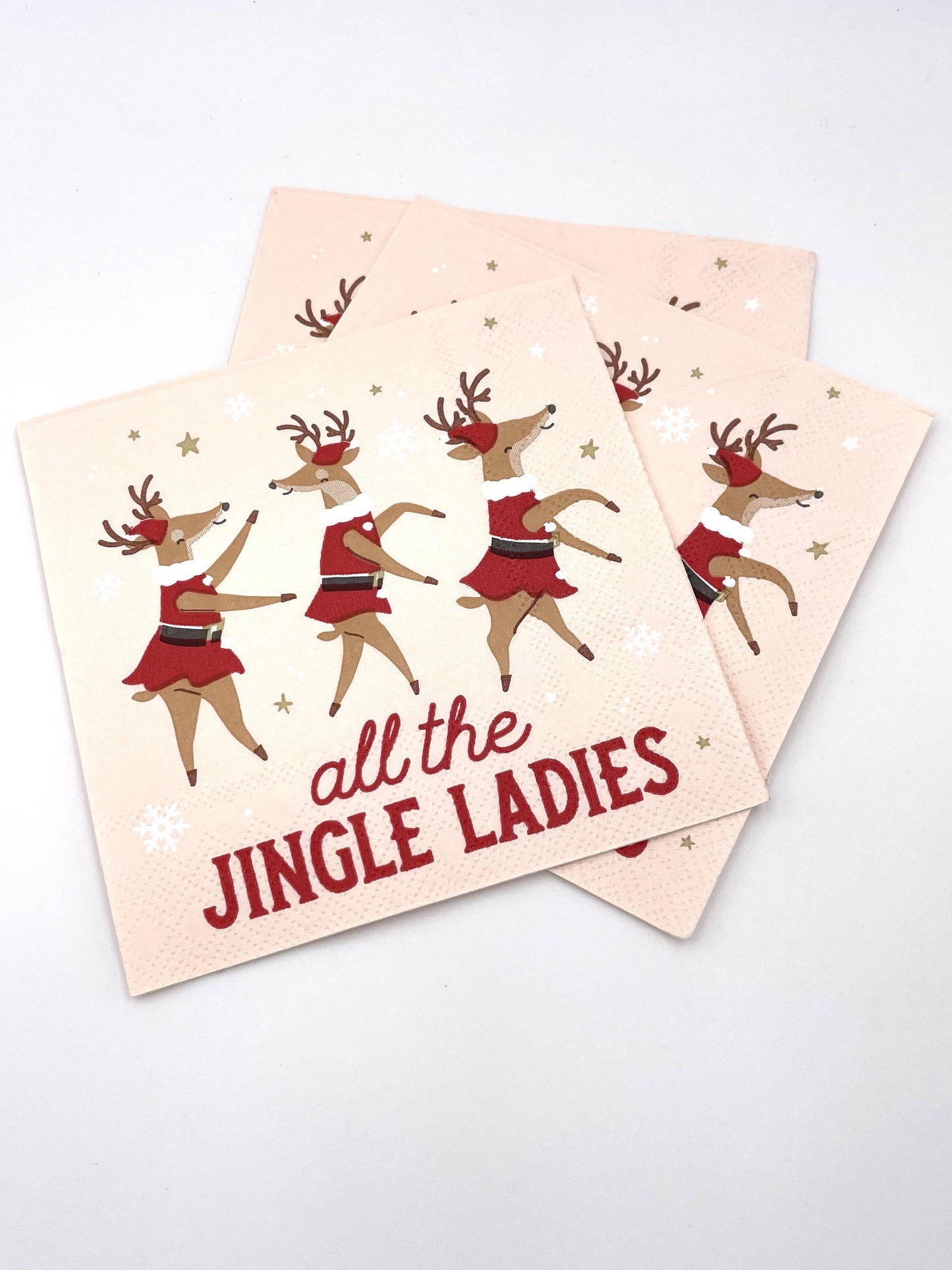 Funny Christmas Cocktail Napkins | Jingle Ladies