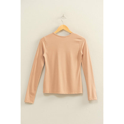 Basic Long Sleeve Crew Neck Top