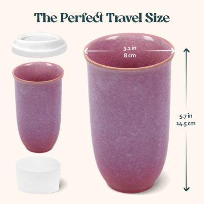 Astral Bloom Ceramic Travel Mug – 16oz - Pottery Fall Mugs