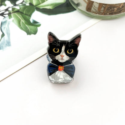 Mini Cat Print Claw Clip