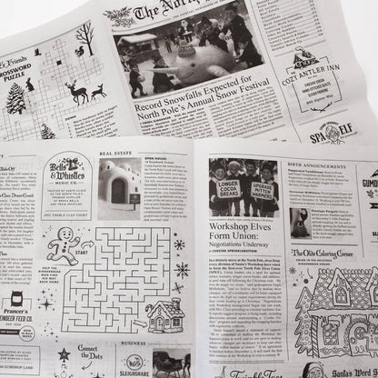 4pk North Pole Times - Newspaper and Gift Wrap