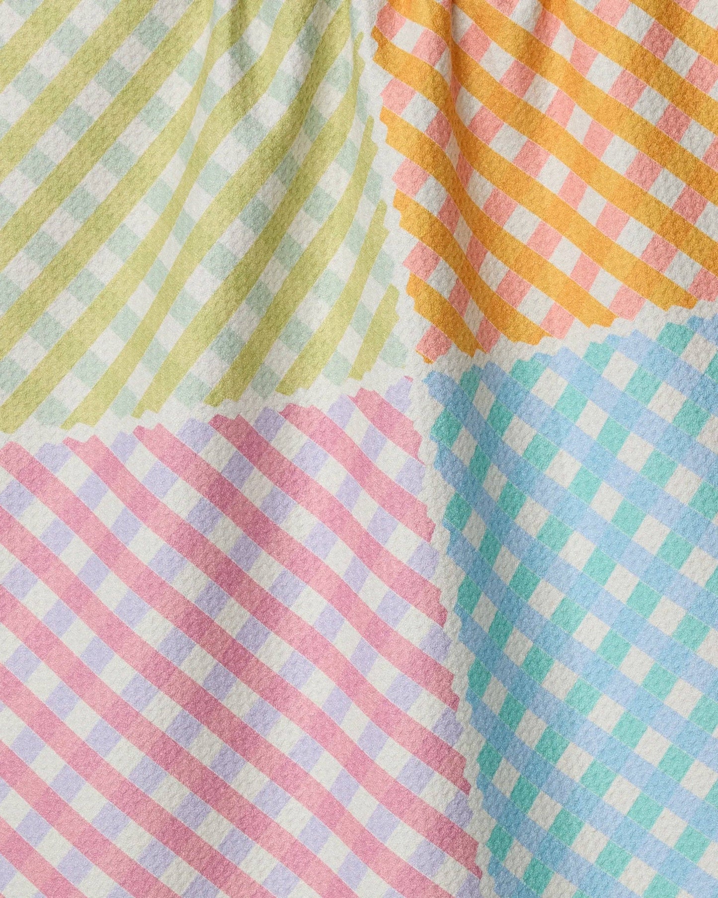 Geometry Patio Check Tea Towel