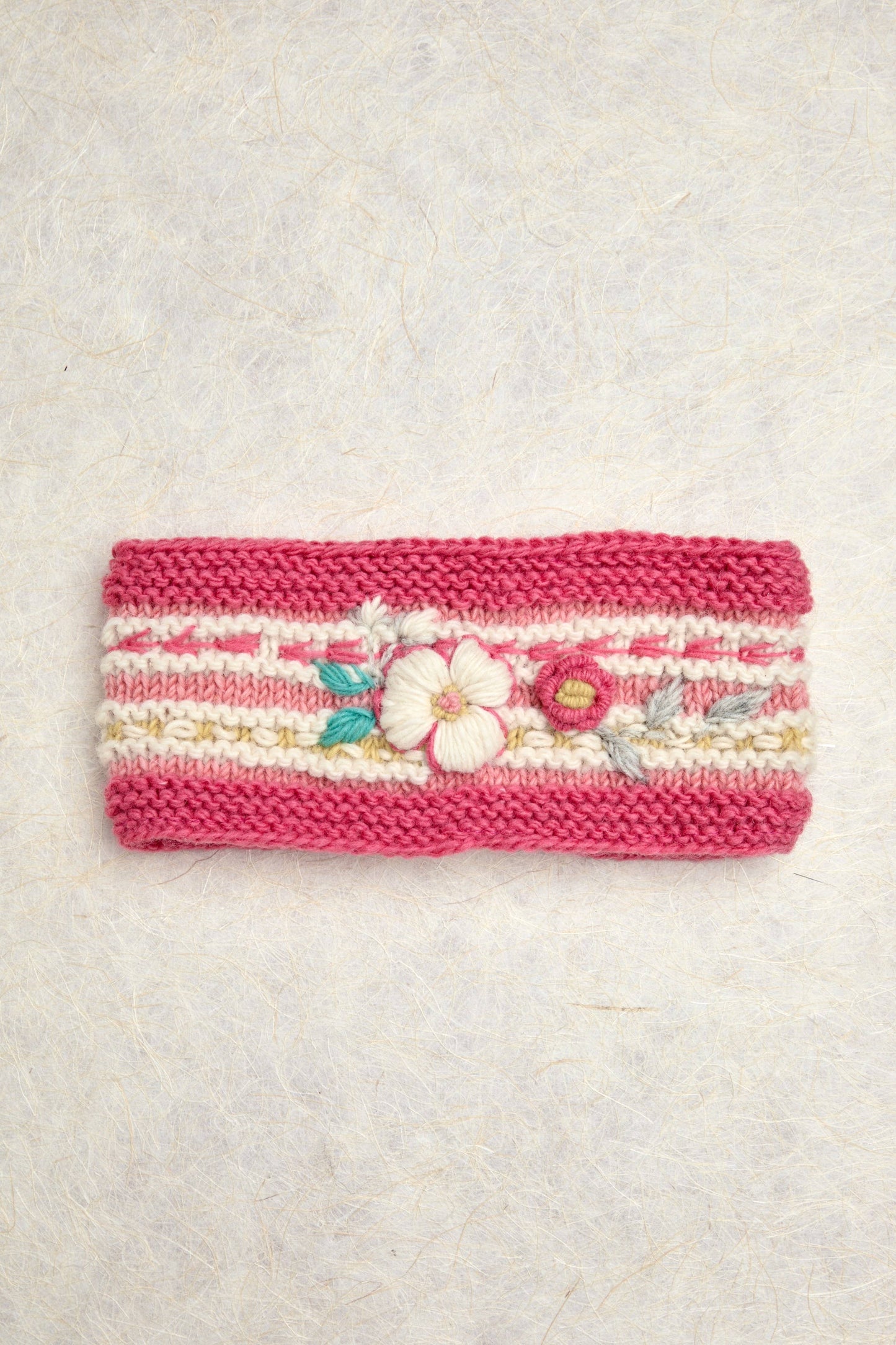 Color Block Blush Knit Headband