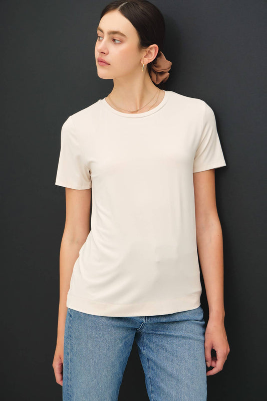 Bamboo Modal Basic Round Neck T-Shirt