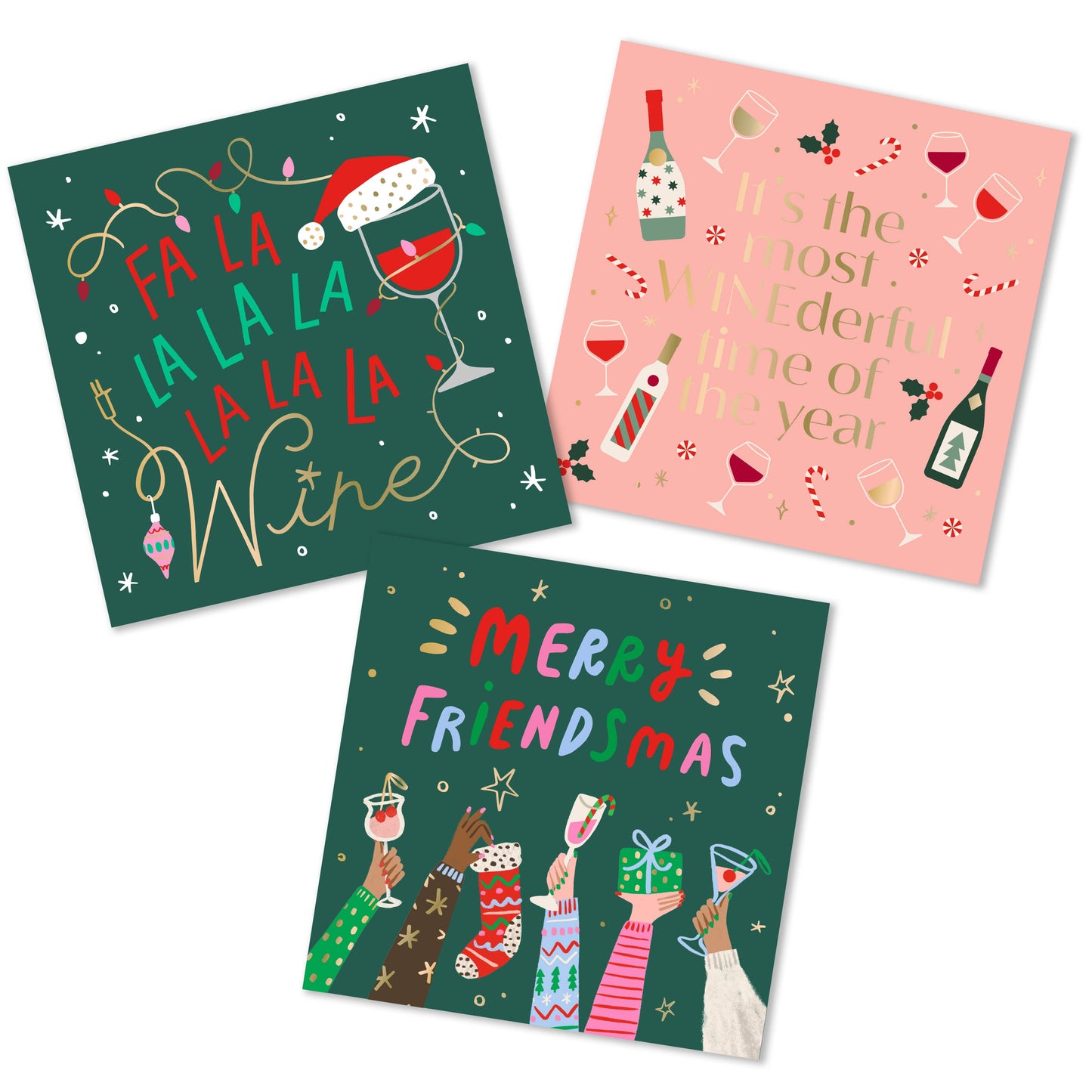 Christmas Cocktail Napkins | Merry Friendsmas