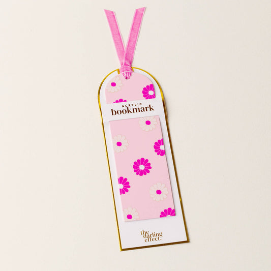 Acrylic Bookmark-Darling Daisy Hot Pink