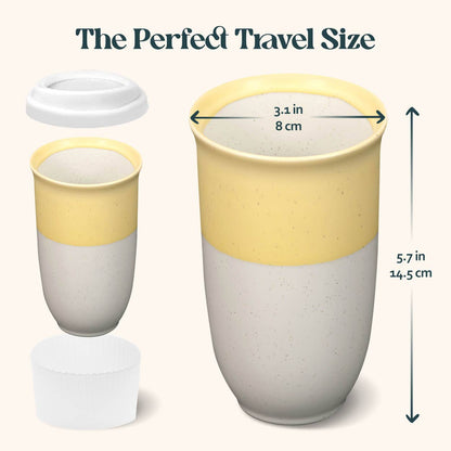 Lemon Ceramic Travel Cup 16oz | Perfect Christmas Gifts