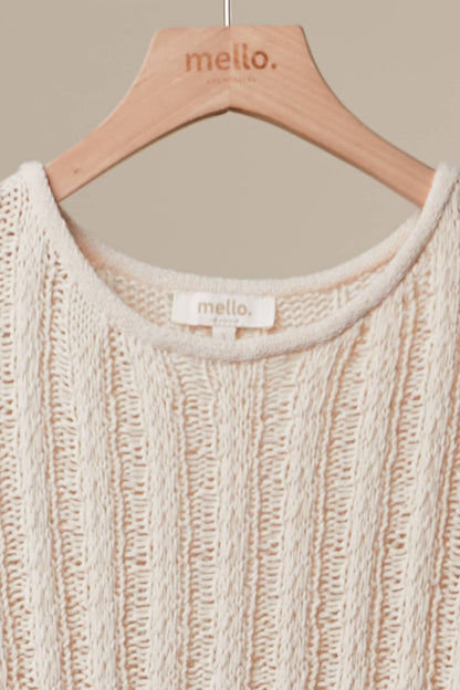Relaxed Fit Rib Knit Pocket Sweater