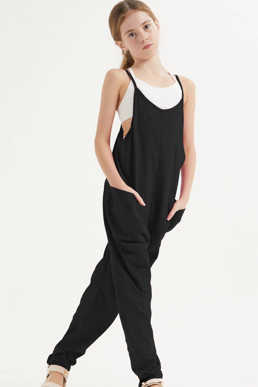 Girls Sleeveless Jumpsuit