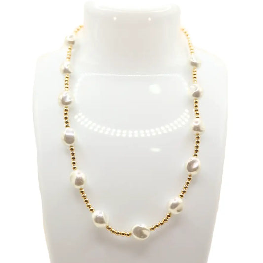 Sadie Pearl Necklace in Gold