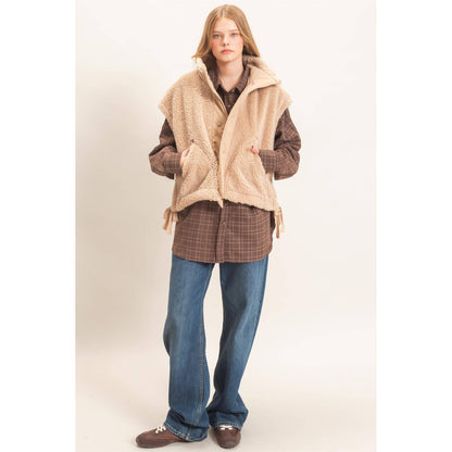 Sherpa Vest With Snap Closure