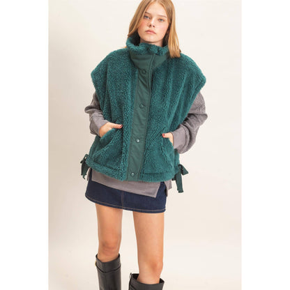 Sherpa Vest With Snap Closure