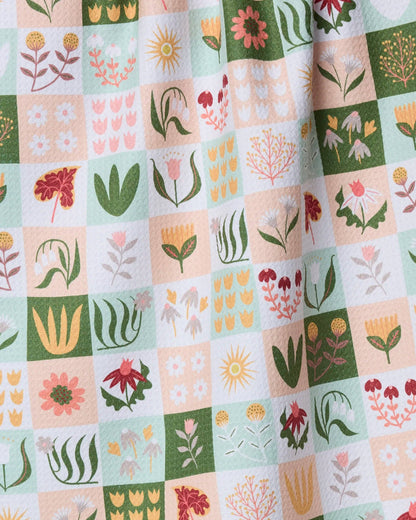 Geometry Patchwork Garden Tea Towel