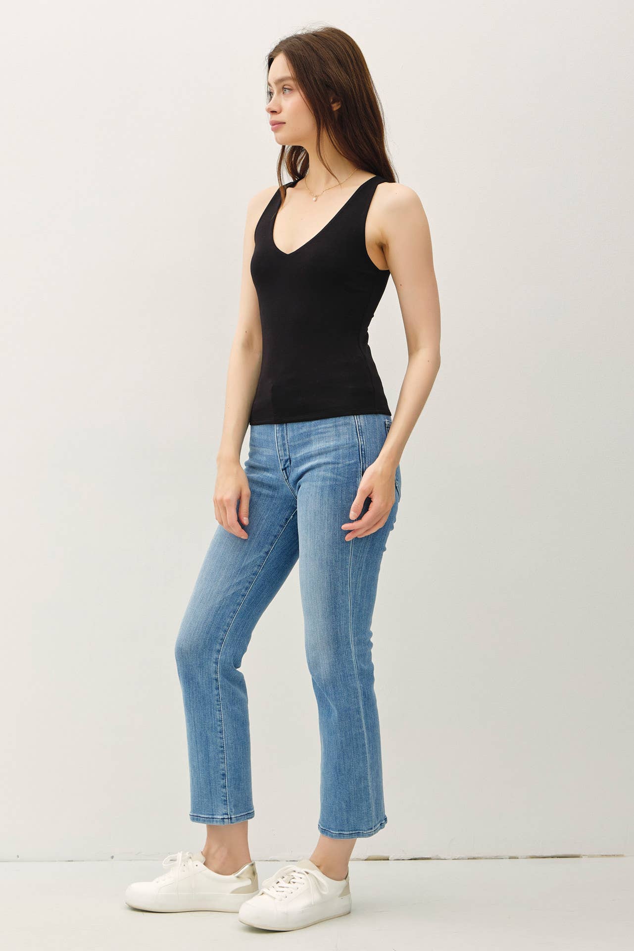 Basic Full Length V-Neck Tank