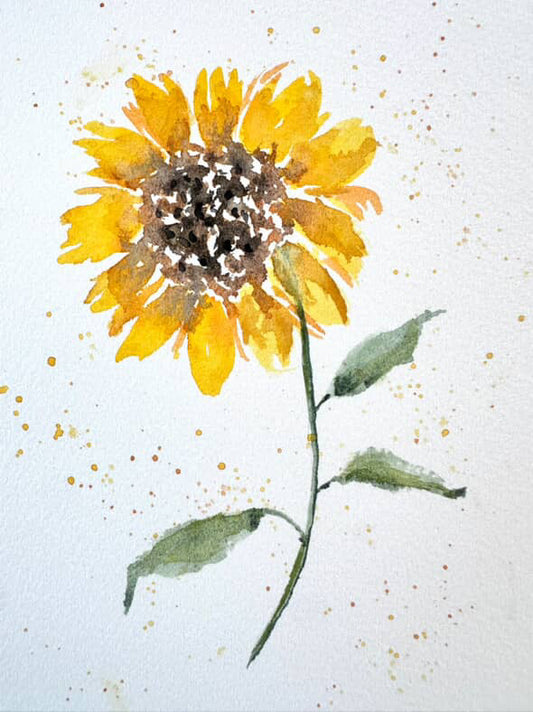 Matted Art Print - Sunflower
