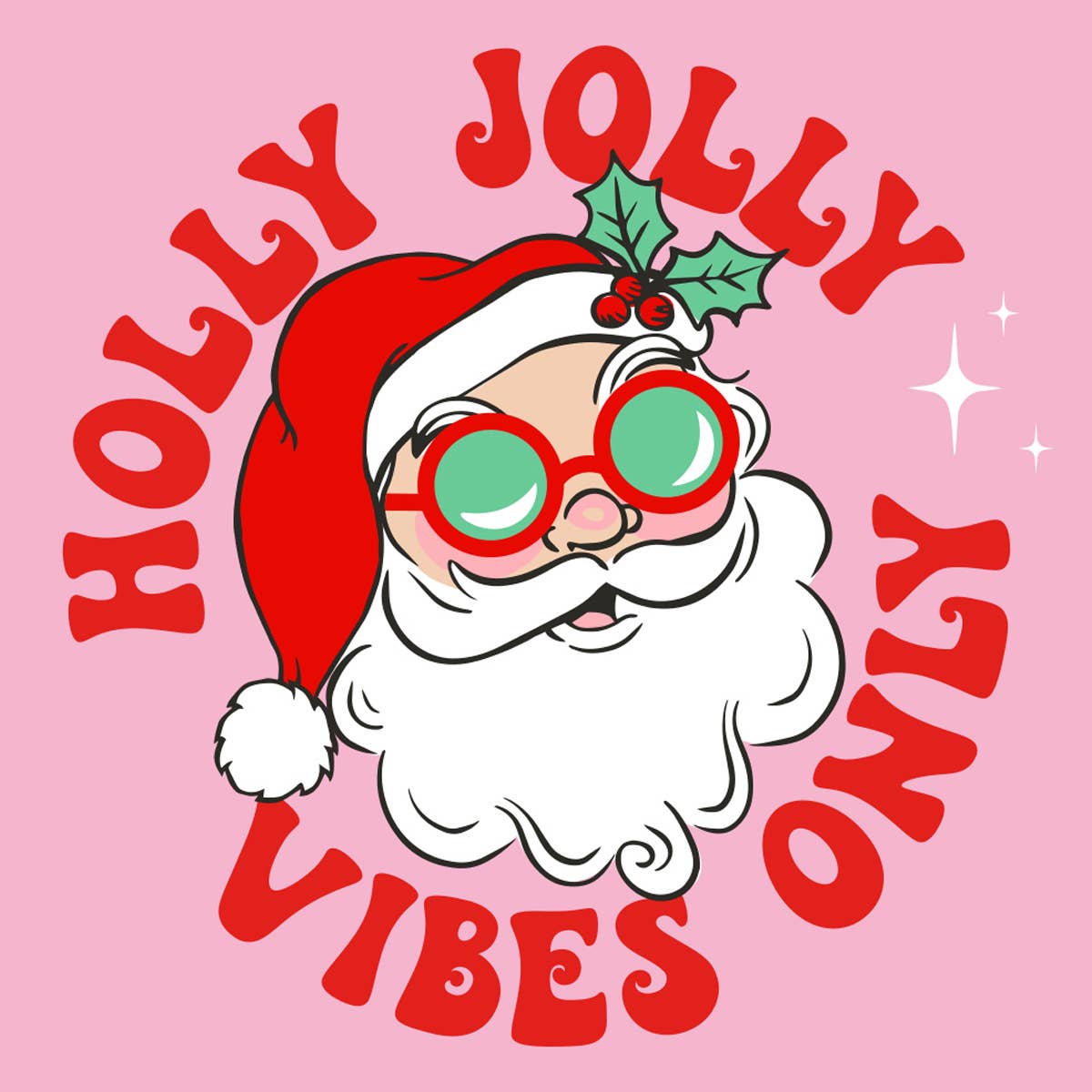 Holiday Cocktail Napkins | Holly Jolly Vibes Only