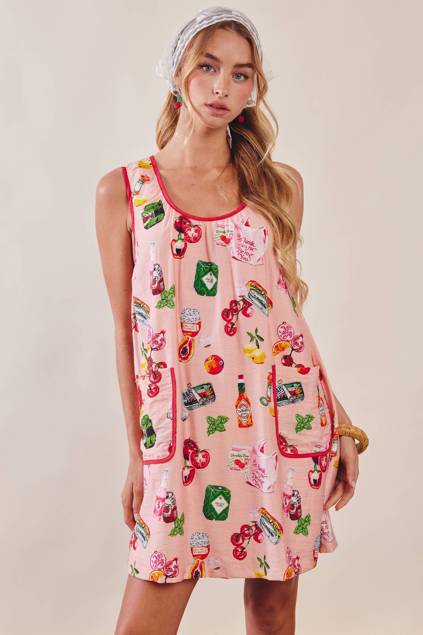 Printed Pocket Shift Dress
