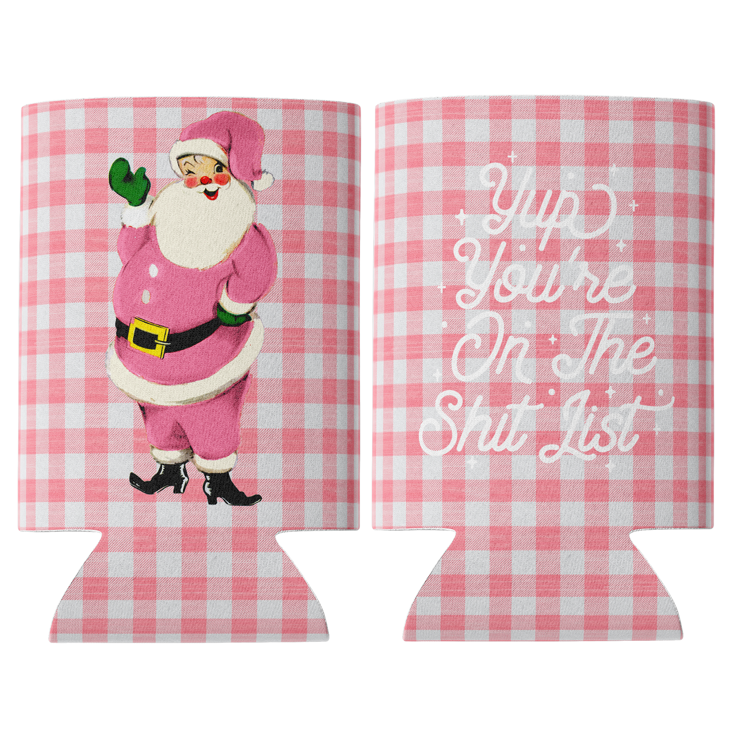 Funny Christmas List Can Cooler