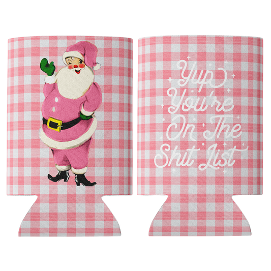 Funny Christmas List Can Cooler