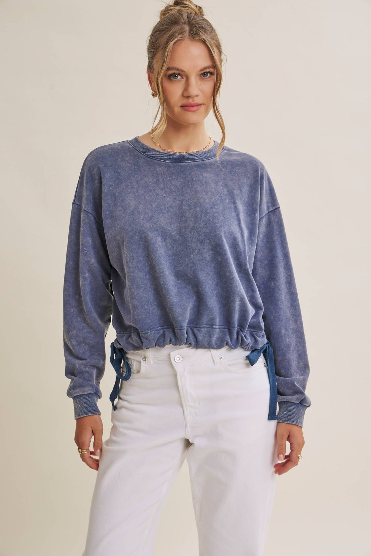 Soft Faded Mineral Wash Sweatshirt