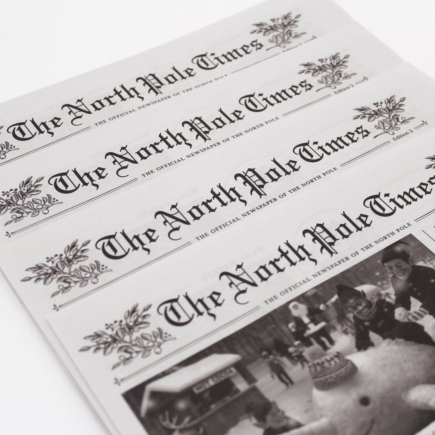 4pk North Pole Times - Newspaper and Gift Wrap