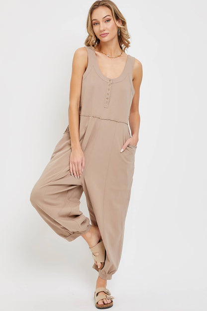 Cotton Washed Jumpsuit