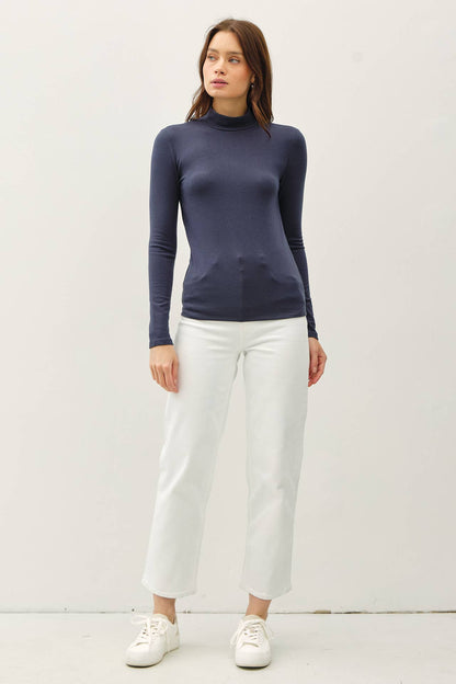 Turtleneck Knit Top