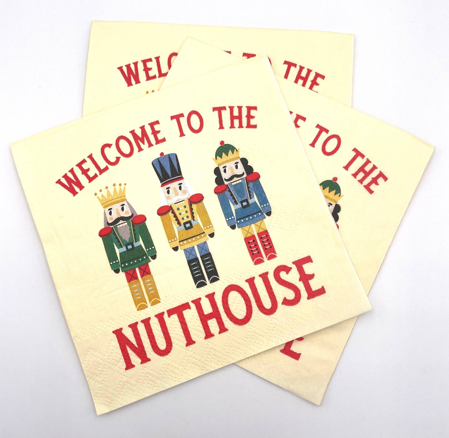 Funny Christmas Napkins |Welcome To The Nuthouse