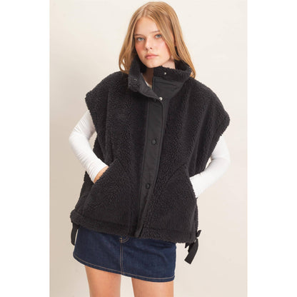 Sherpa Vest With Snap Closure
