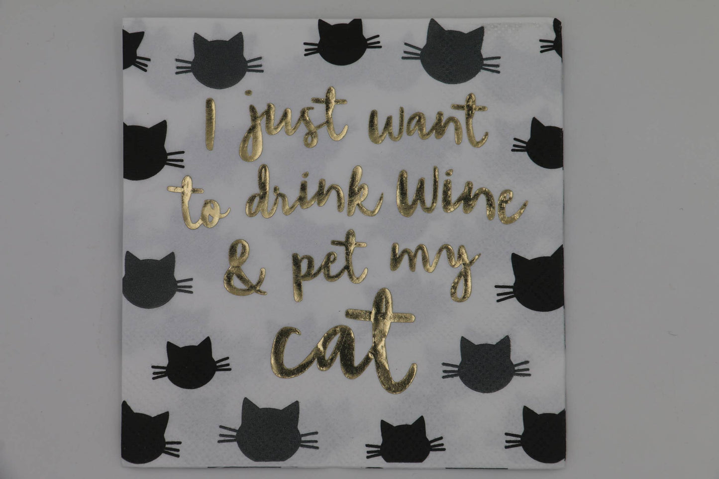 Cocktail Napkins | Drink Wine Pet My Cat