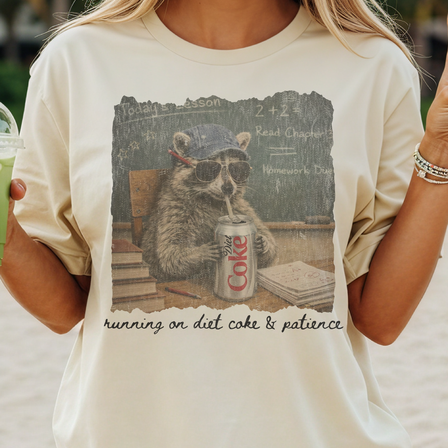 Raccoon Feral Teacher Tee