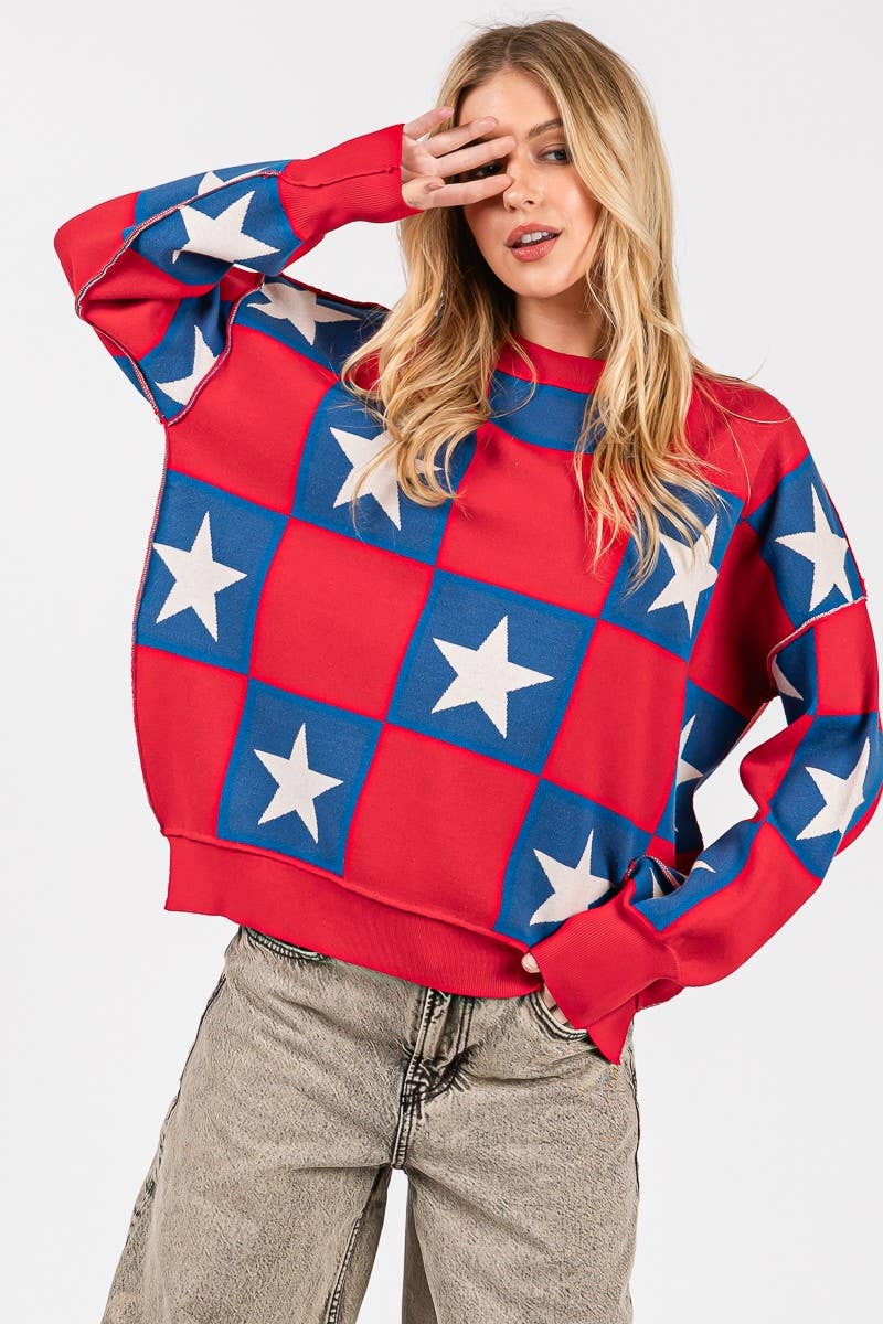 Americana Checkered Top