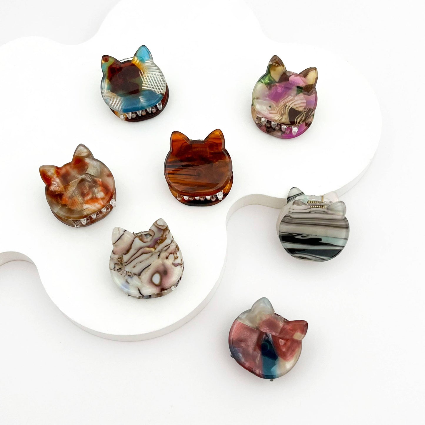 Mini Cat Hair Claw Clip