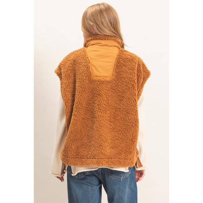 Sherpa Vest With Snap Closure