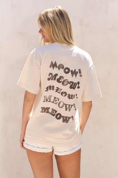 Two Cat Meow Graphic Tee