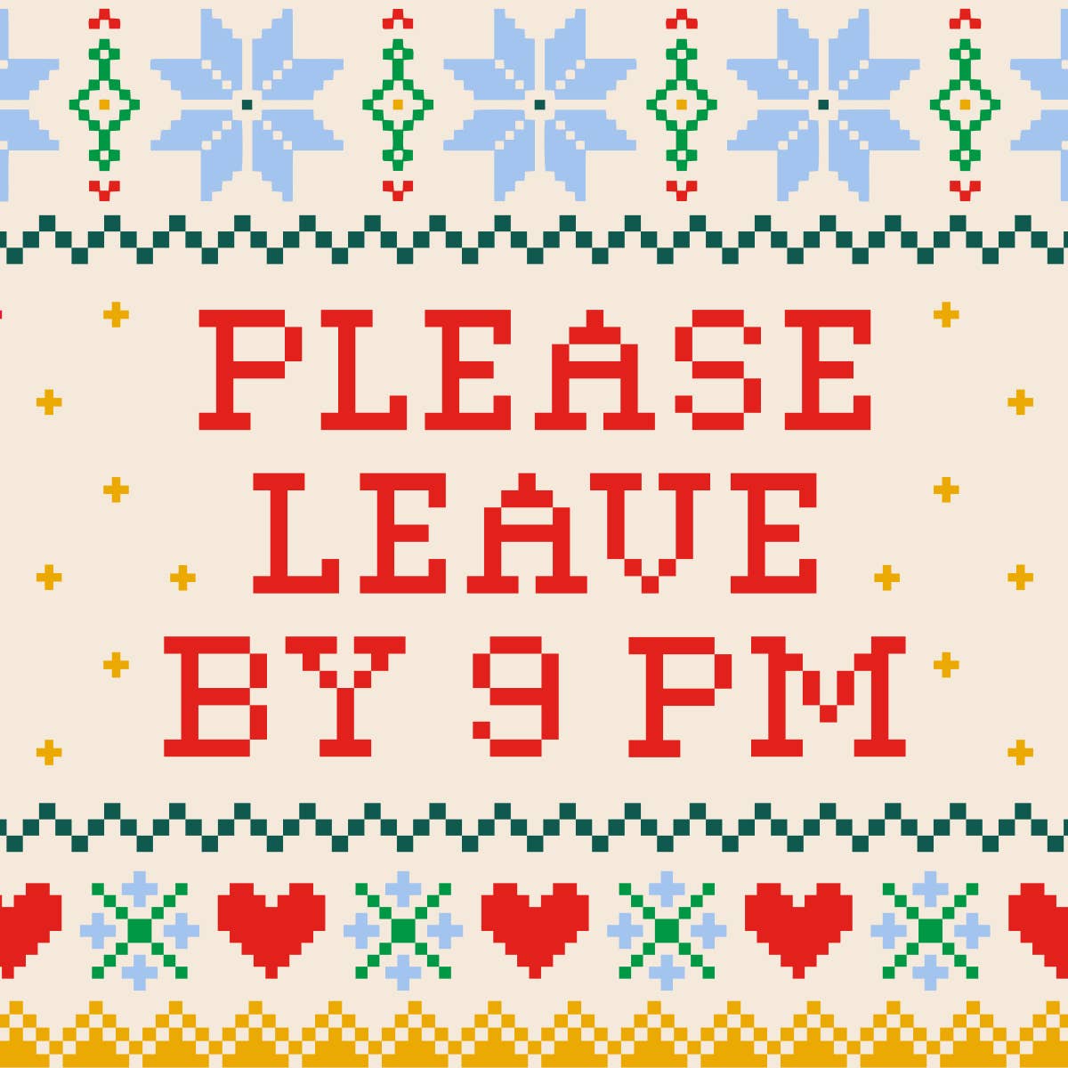 Holiday Cocktail Napkins | Leave By 9pm