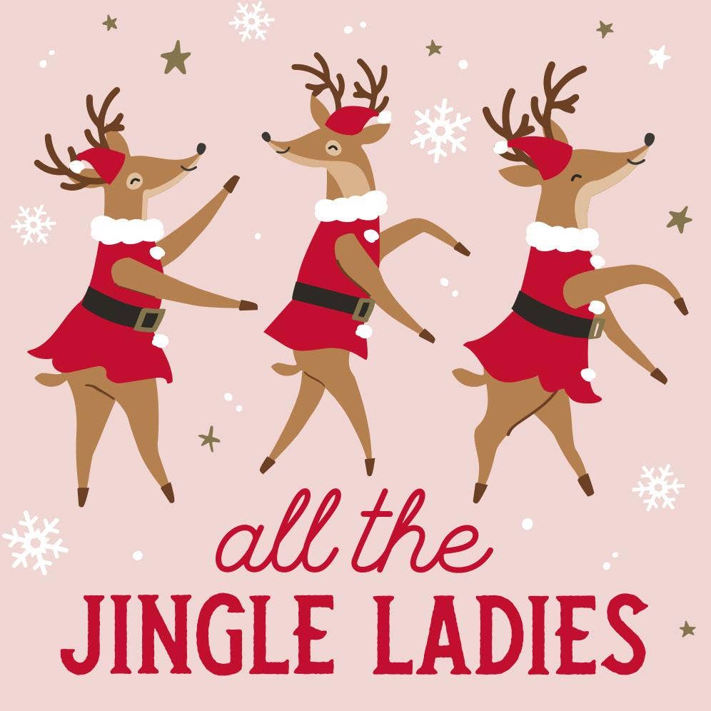 Funny Christmas Cocktail Napkins | Jingle Ladies