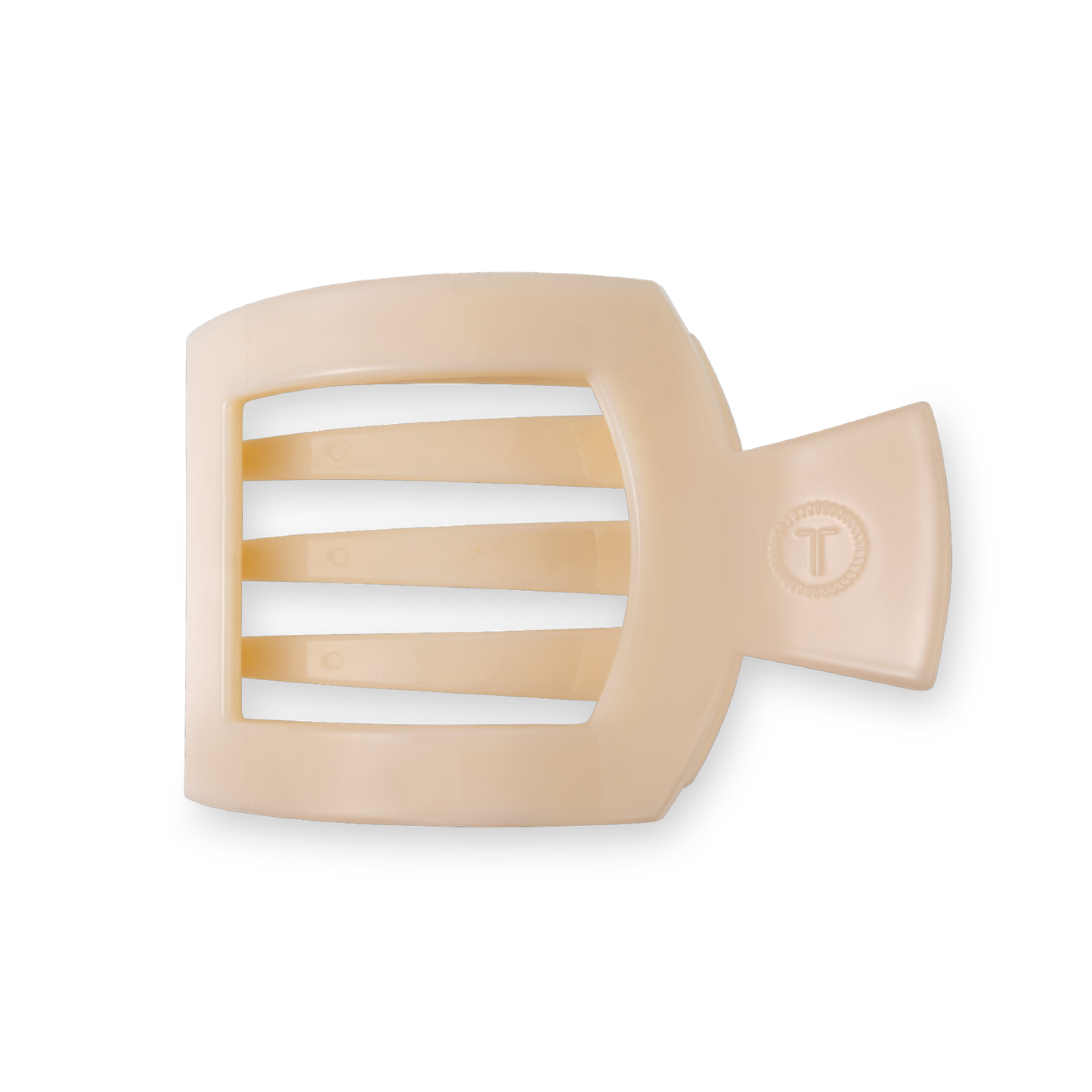 Flat Square Clip | Medium | Almond Beige