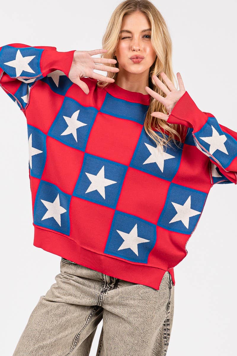 Americana Checkered Top