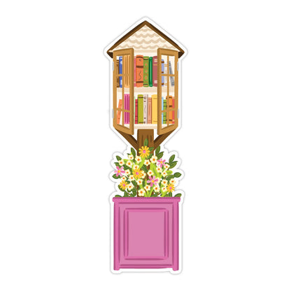 Little Library Die Cut Bookmark