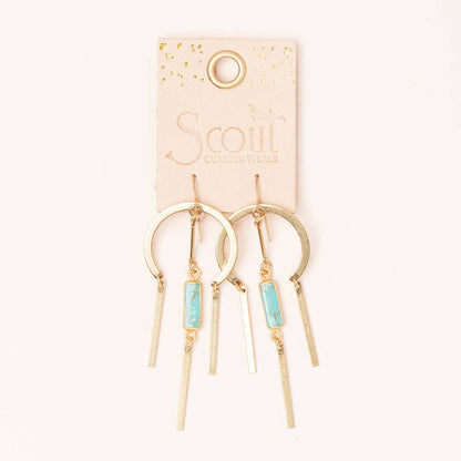 Dream Stone Earring - Turquoise/Gold